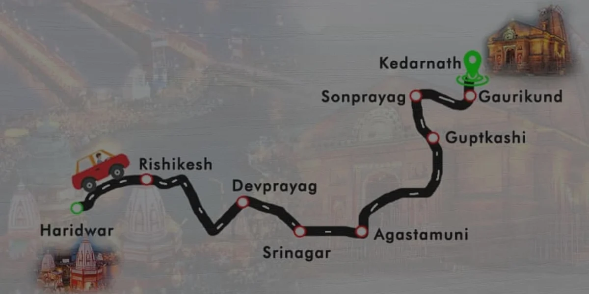 chardham yatra route map